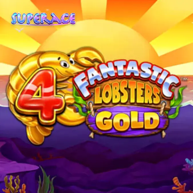 Tampilan layar permainan slot 4 Fantastic Lobsters Gold dengan tema bawah laut yang penuh warna